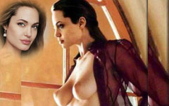 人気ゲーム『トゥームレイダー』の主人公ララ・クロフトを演じたアンジーのセクシー巨乳ヌード