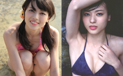 元℃-ute、女優矢島舞美のセクシー水着グラビア画像73枚。