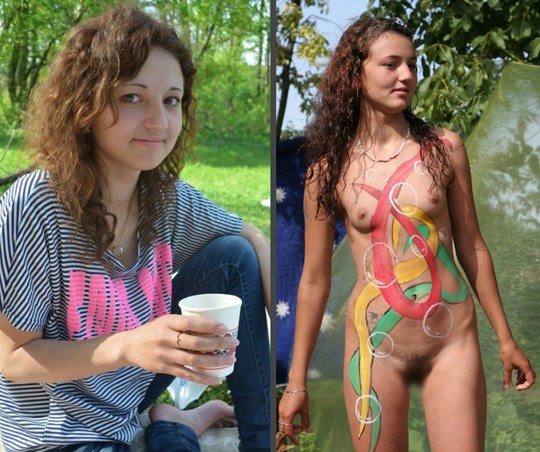 外国人限定着衣と全裸を比較した画像 29